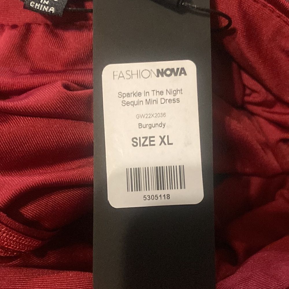 Fashion Nova Burgundy Sequin Mini Dress - Picture 6 of 12